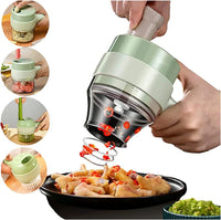 4 in 1 Handheld Electric Vegetable Cutter: Your Ultimate Kitchen Assistant - Aquan Express